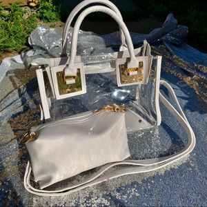 Transparent Jelly Purse with white straps